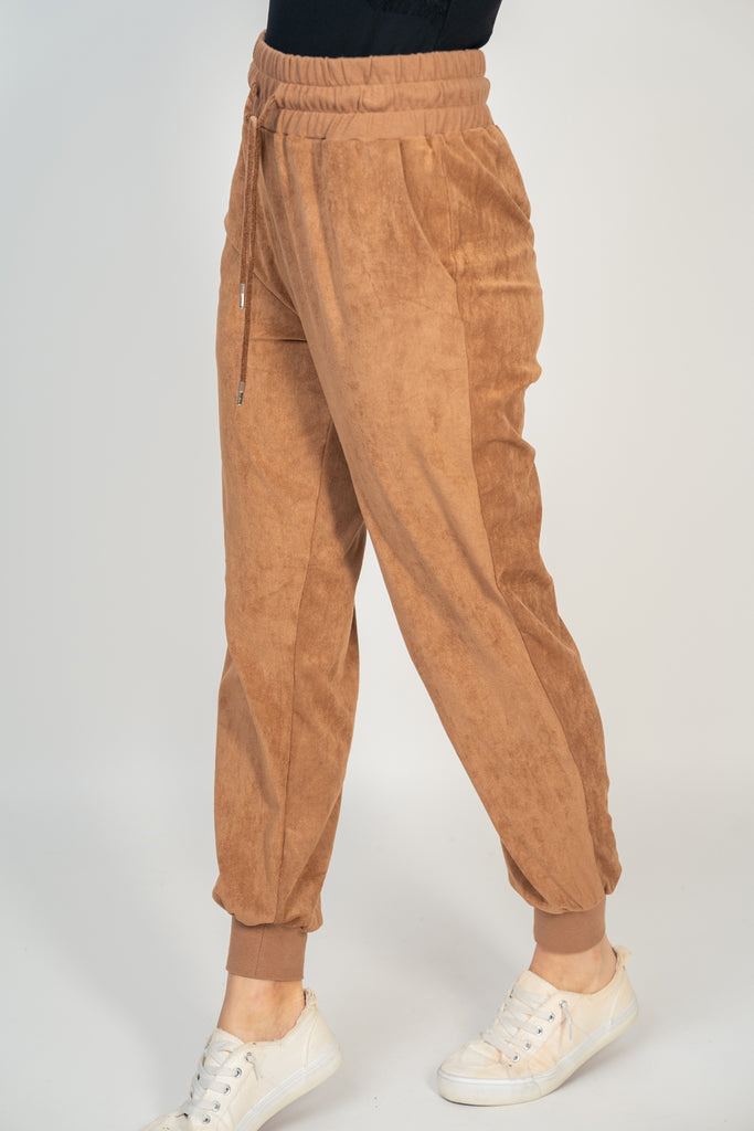 S-2XL ONLY Suede Joggers