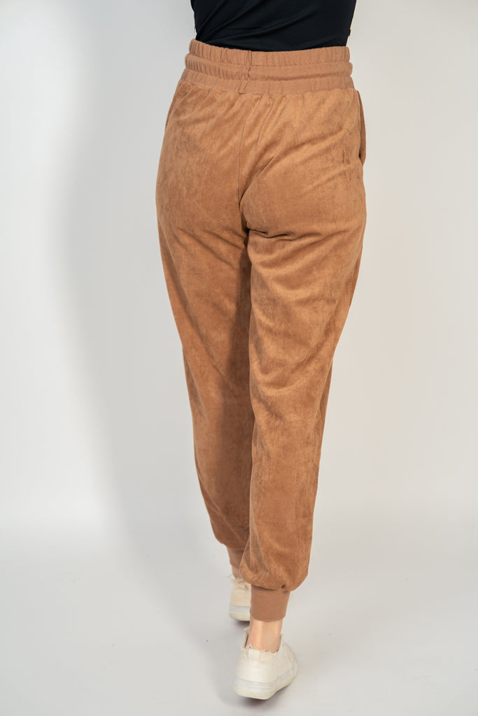 S-2XL ONLY Suede Joggers