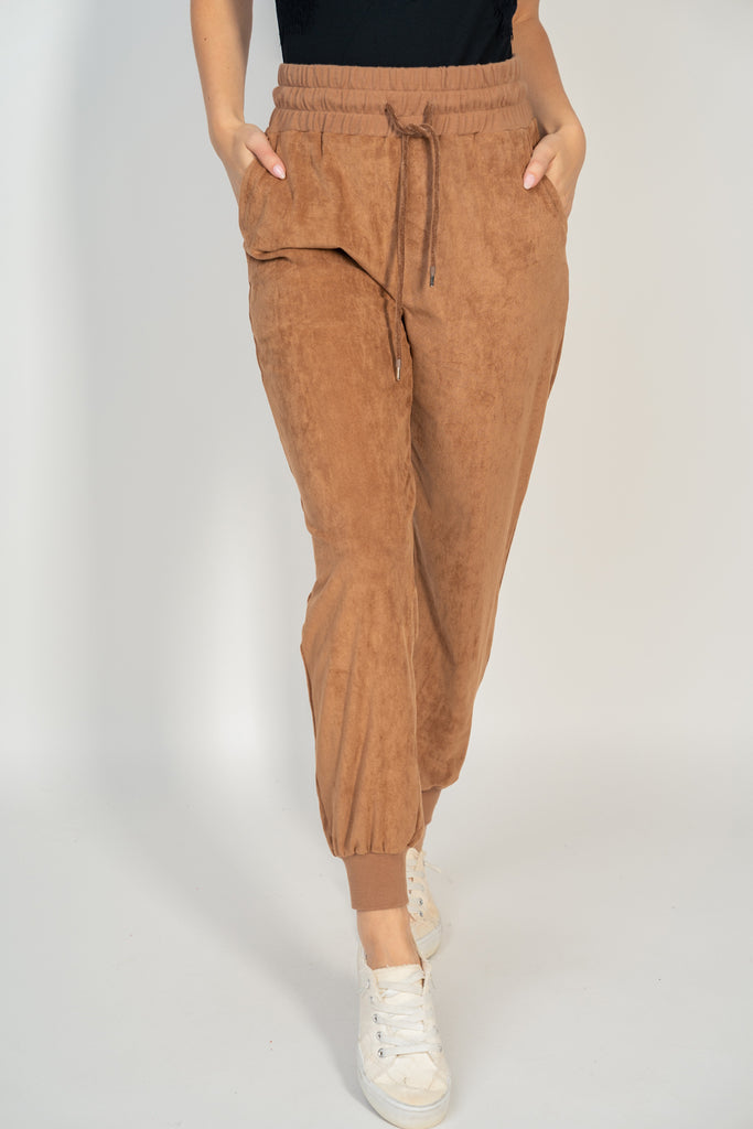 S-2XL ONLY Suede Joggers