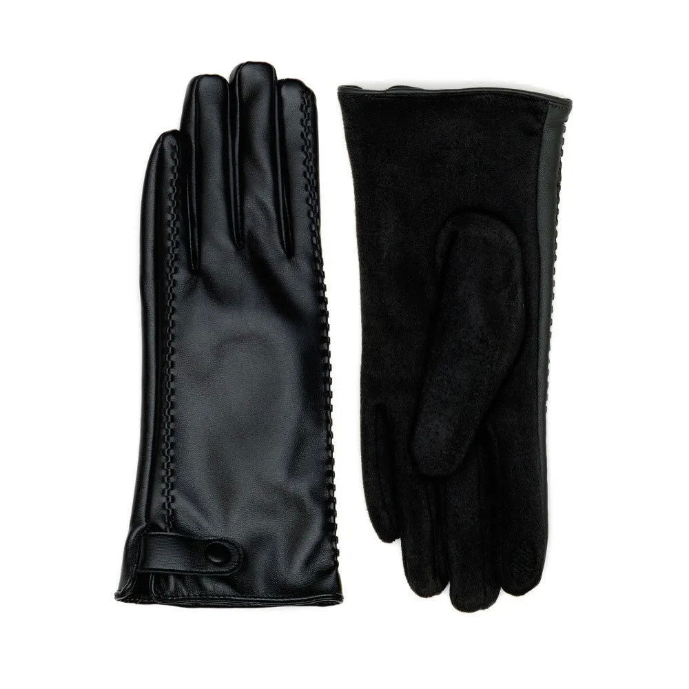 Faux Leather Gloves - Roseabella 