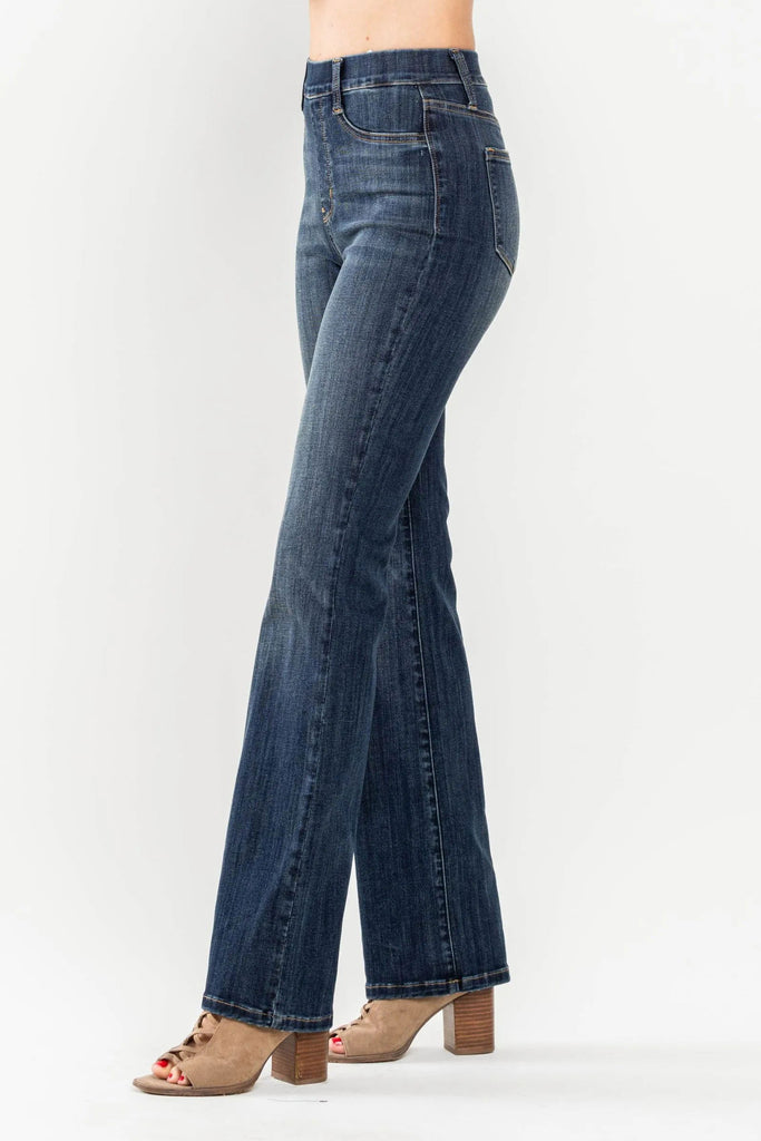 Pull On Slim Bootcut Jeans - Roseabella 