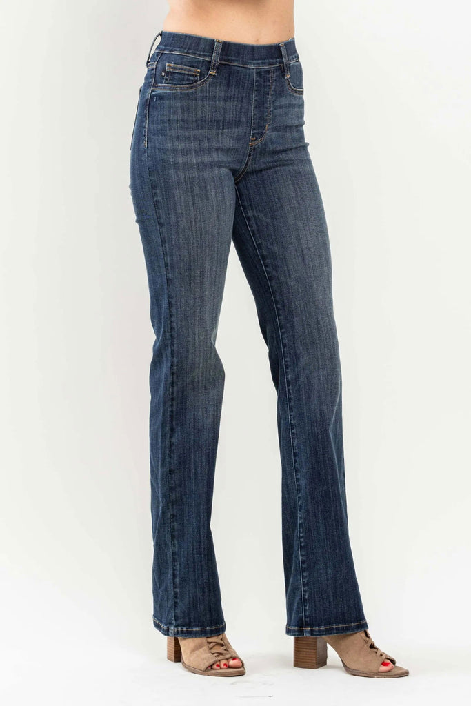 Pull On Slim Bootcut Jeans - Roseabella 