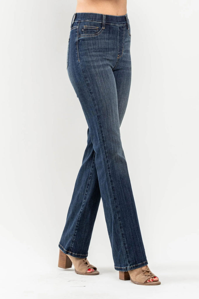 Pull On Slim Bootcut Jeans - Roseabella 