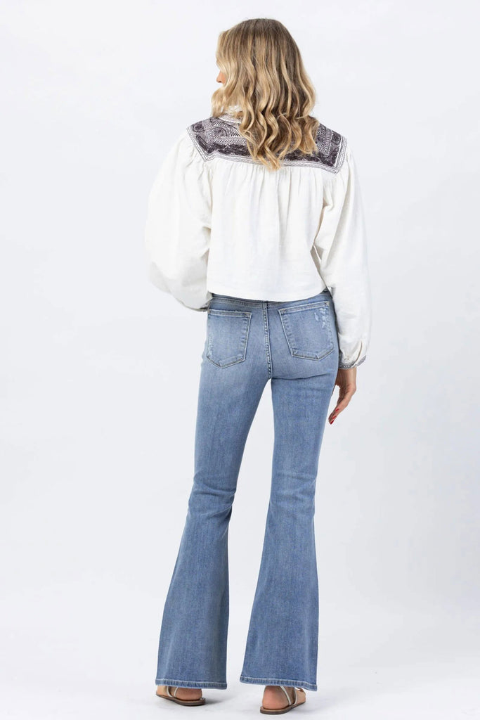 REG & PLUS The Sophie Flare Jeans - Roseabella 