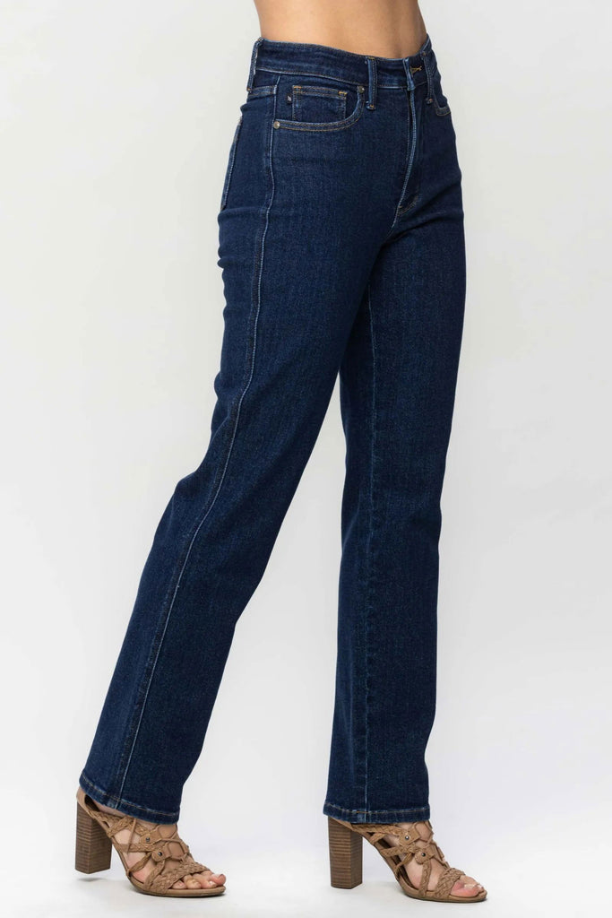 REG & PLUS Tummy Control Classic Straight Jeans - Roseabella 