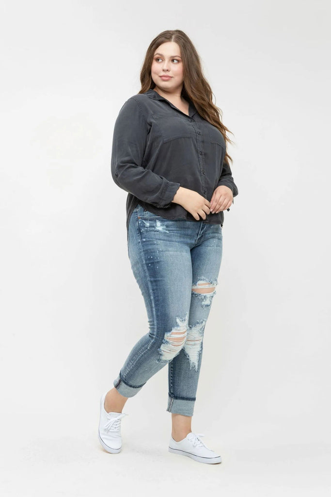 Sizes 0 & 3 ONLY The Becky Boyfriend Jeans - Roseabella 