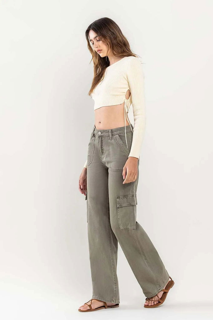 The Olive Cargo Pants - Roseabella 
