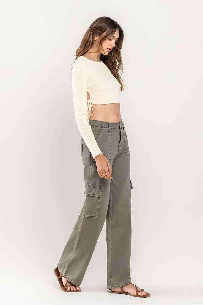 The Olive Cargo Pants - Roseabella 