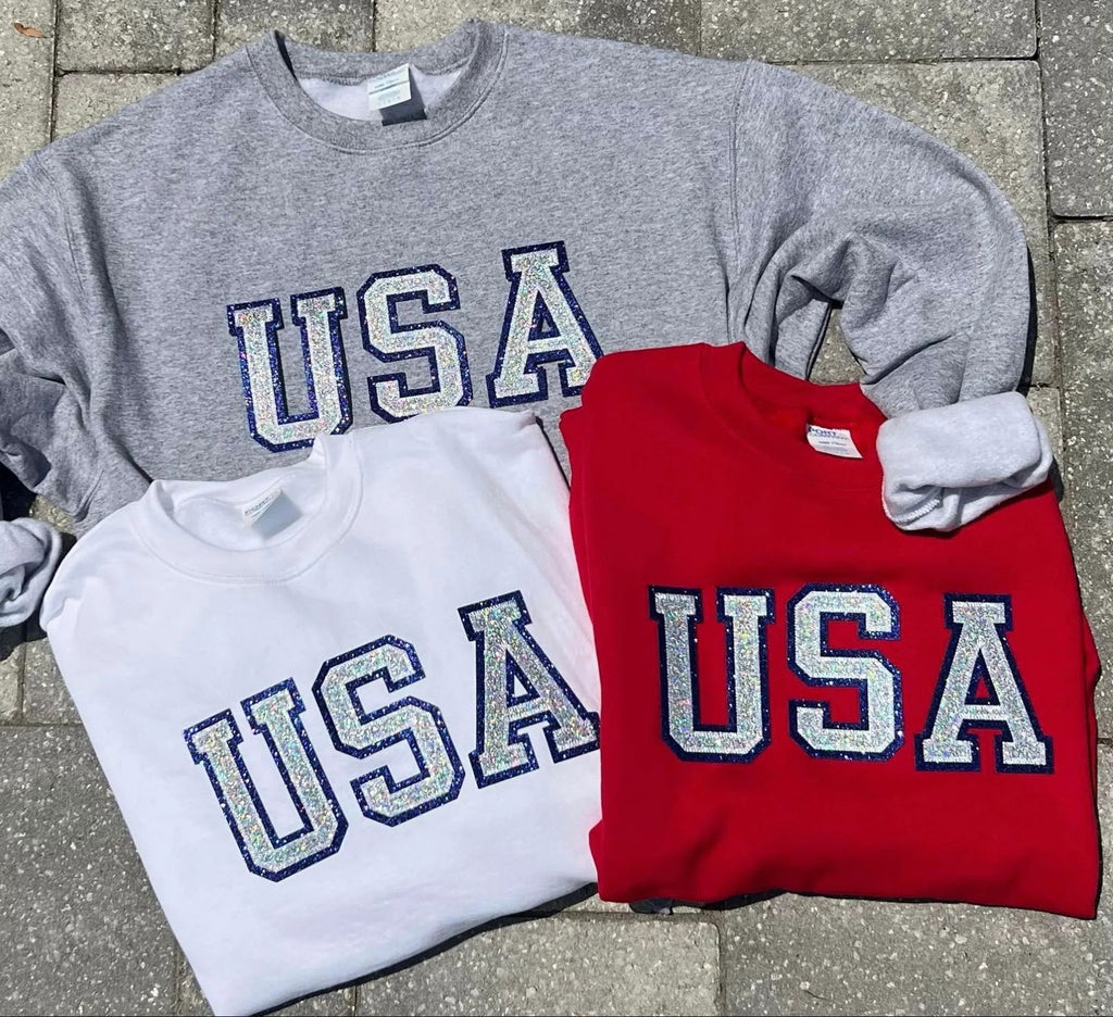 USA Glitter Sweatshirt Pre-Order - Roseabella 