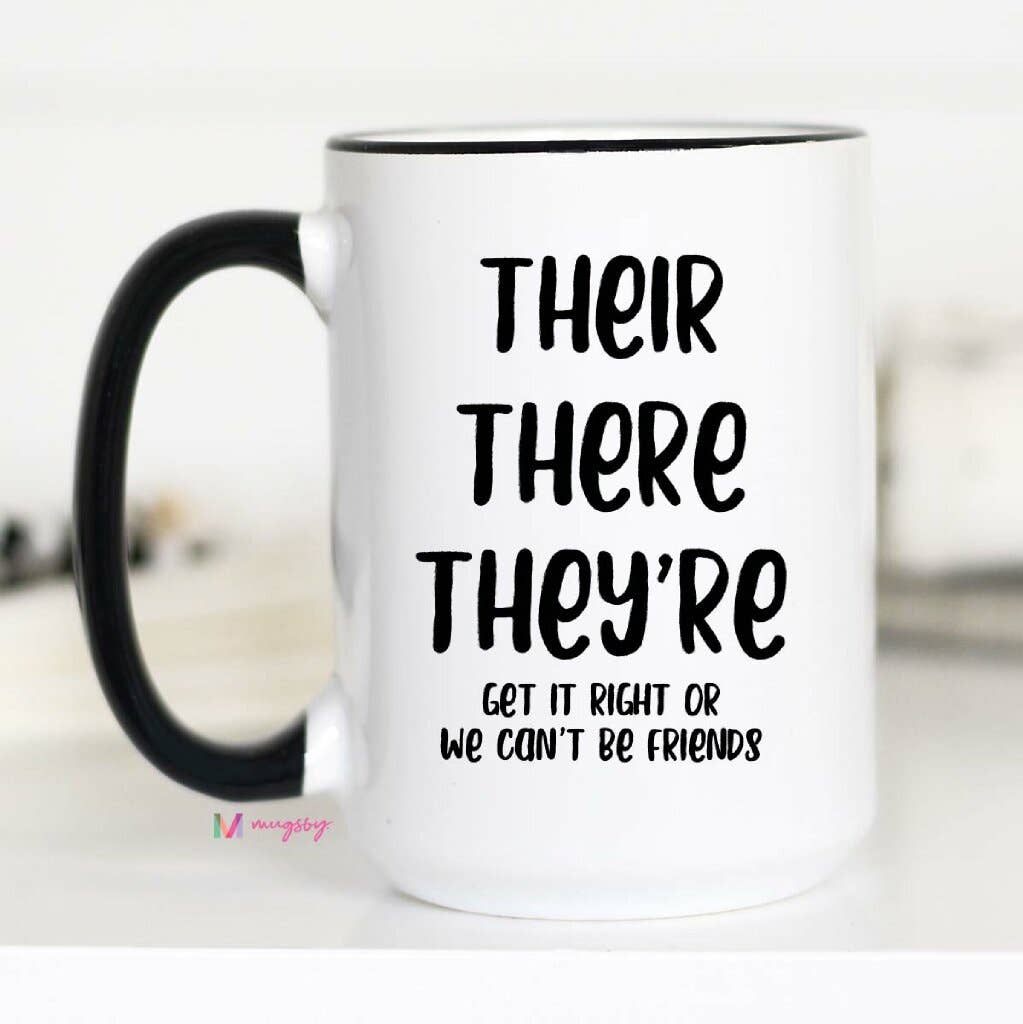 Their There They're Grammar Mug